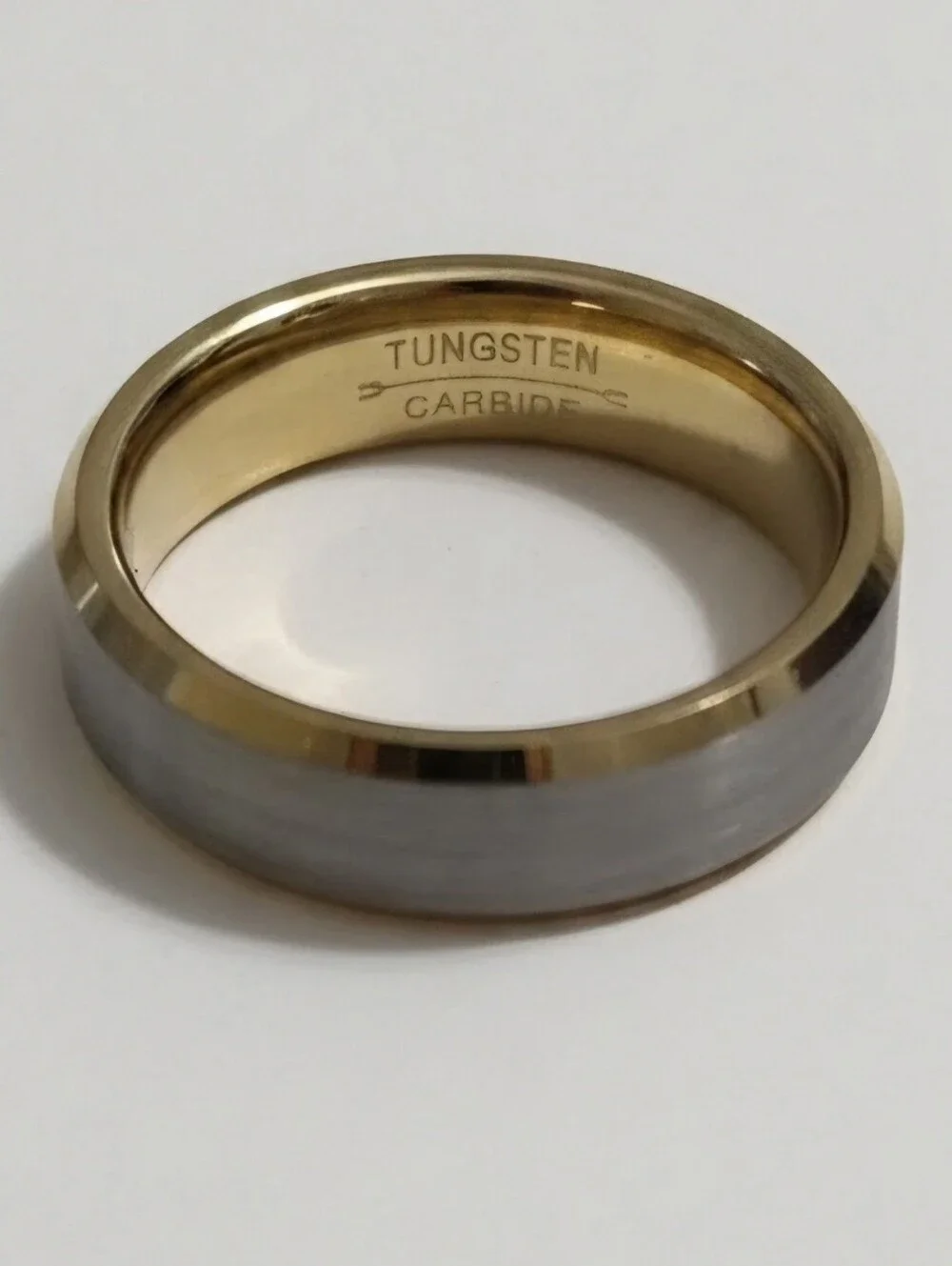 His & Hers Tungsten Carbide Wedding Band Set – Two-Tone Gold & Silver